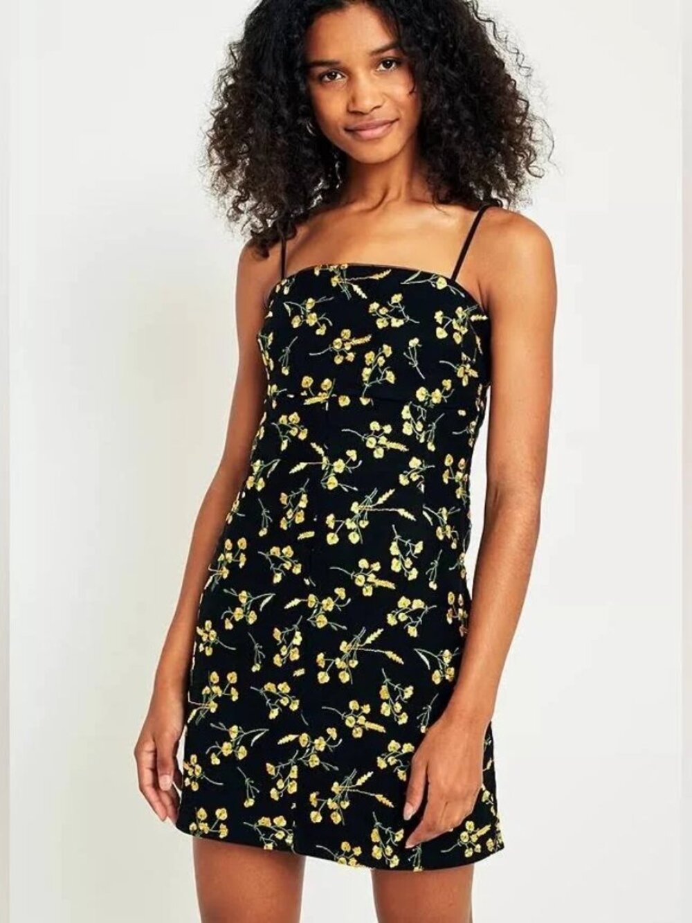 Urban Outfitters Pins and Needles Audrey Embroidered Mini Slip Dress - Medium